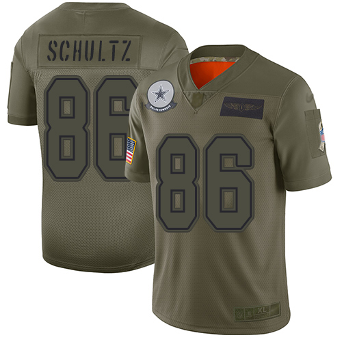 Men Dallas Cowboys Limited Camo Dalton Schultz 86 2019 Salute to Service NFL Jersey